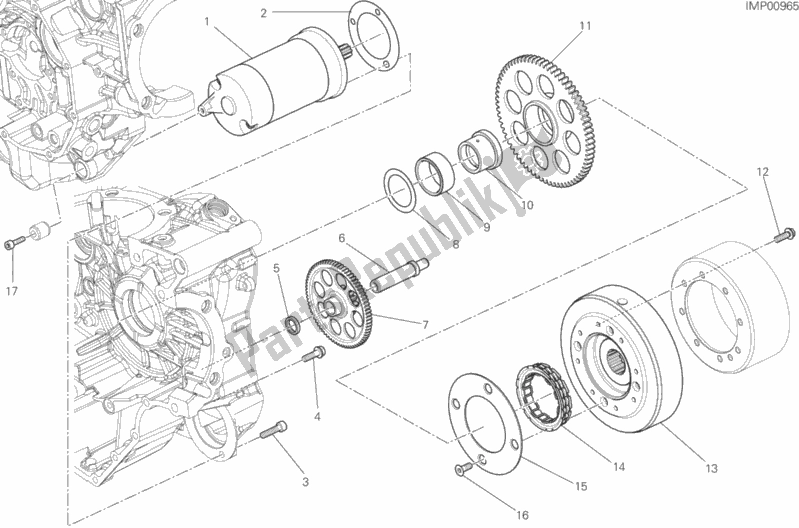 Tutte le parti per il Avviamento E Accensione Elettrici del Ducati Monster 821 Dark USA 2016